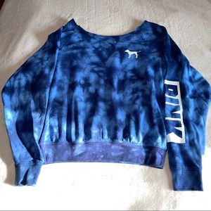 VS PINK tie dye blue sweater